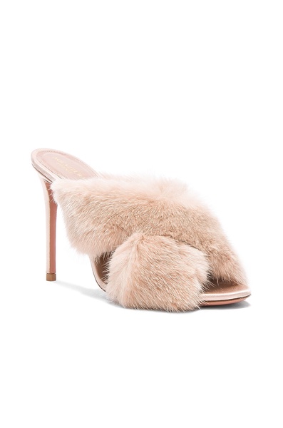 Mink Fur Purr Mules