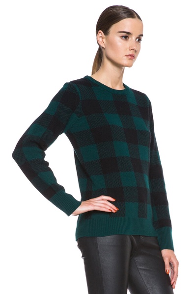 Shane Plaid Wool Sweater