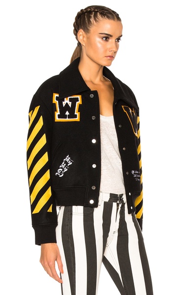 Varsity Bomber Jacket with Patches