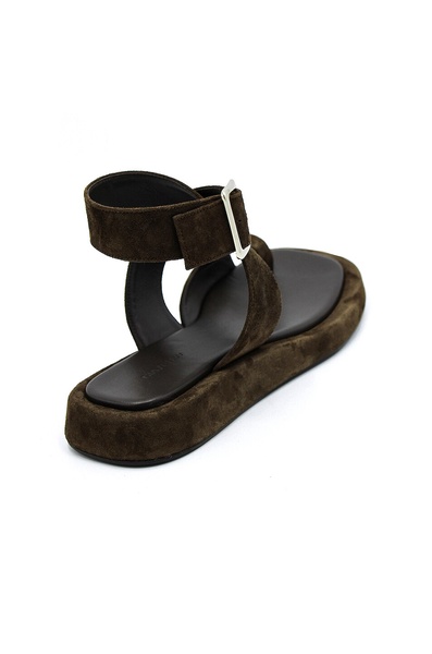 x RHW Flat Toe Ring Wrap Suede Sandal