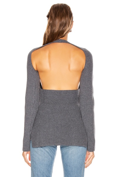 Ribbed Backless Top