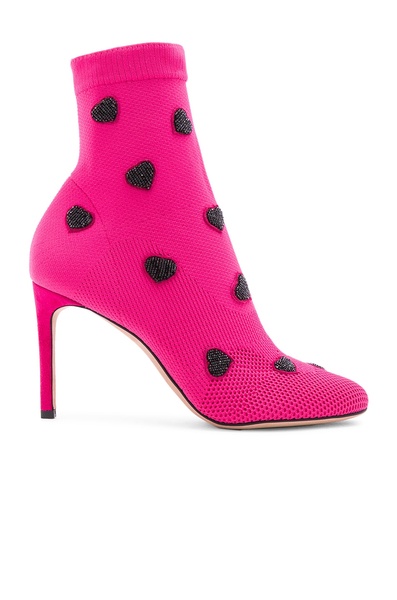 Heart Print Rockstud Bodytech Booties