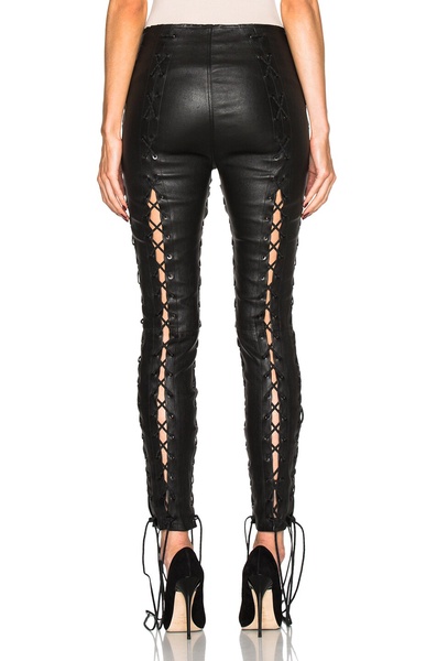 Lace Up Leather Pants