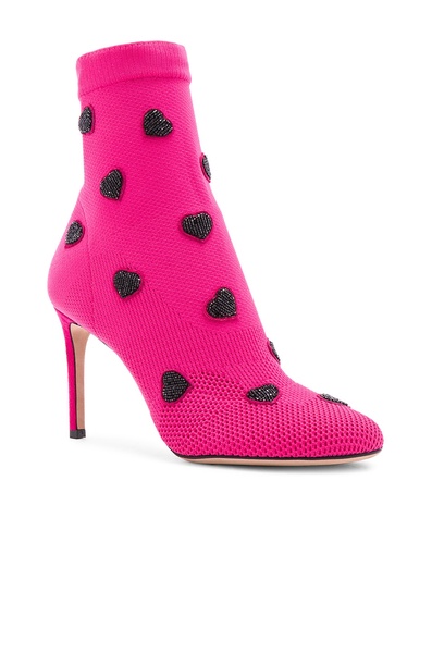 Heart Print Rockstud Bodytech Booties