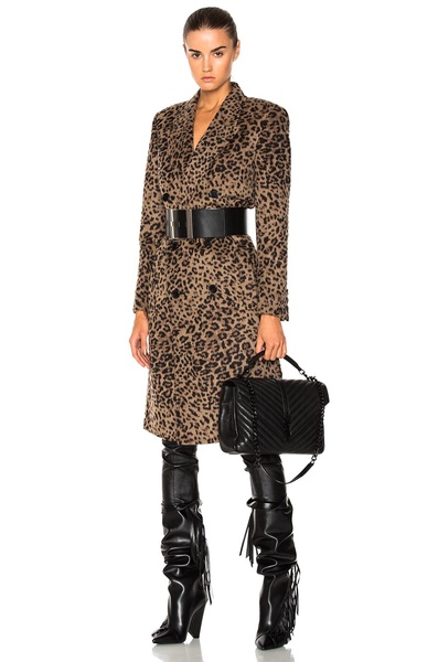 Cashmere Leopard Print Coat