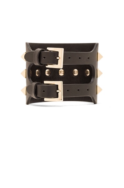 Large Rockstud Calfskin Bracelet