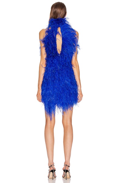 Ostrich Feather Mini Dress