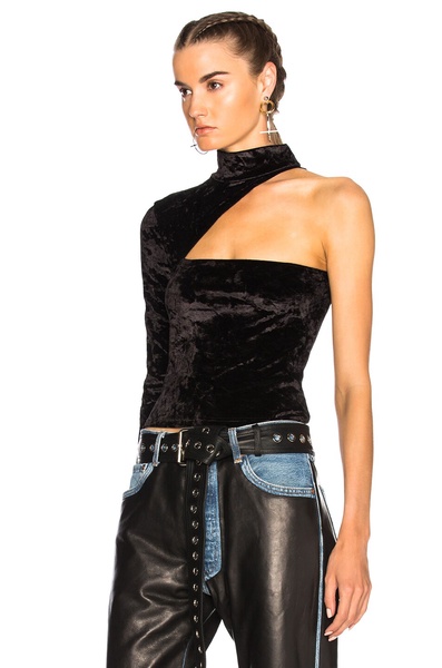 Asymmetric One Shoulder Crop Top