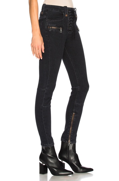 Lace Up Skinny Jeans