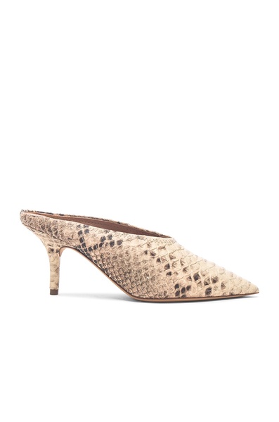 Season 6 Faux Python Embossed Leather Mule Pumps