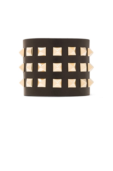 Large Rockstud Calfskin Bracelet