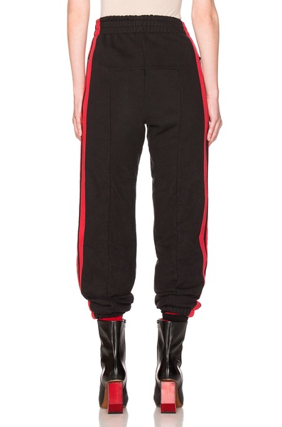 Biker Sweatpants with Red Stripes