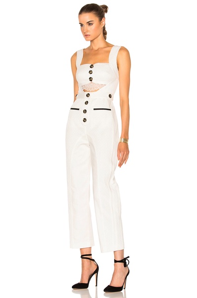 Button Cut-out Jumpsuit