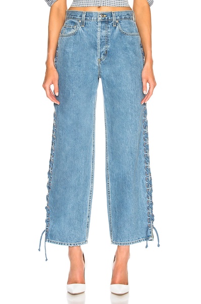 Embellished Denim Whipstitch Nana Jean