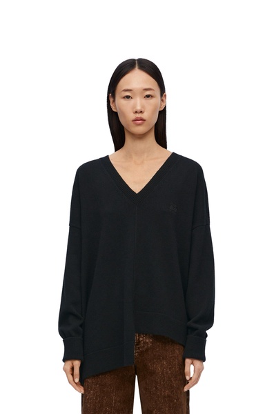 Cashmere Anagram Asymmetric Sweater