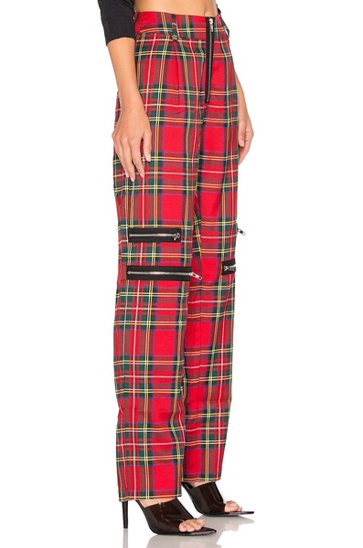 Plaid Zip Trouser Pant