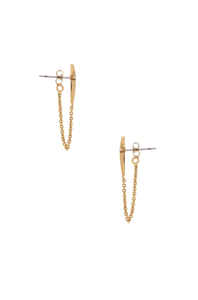 THE CROSS rivet chain earrings