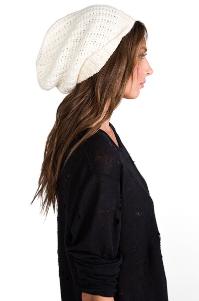 Half Cardigan Stitch Bag Hat