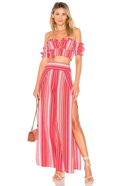 PAULITA cropped off-shoulder top