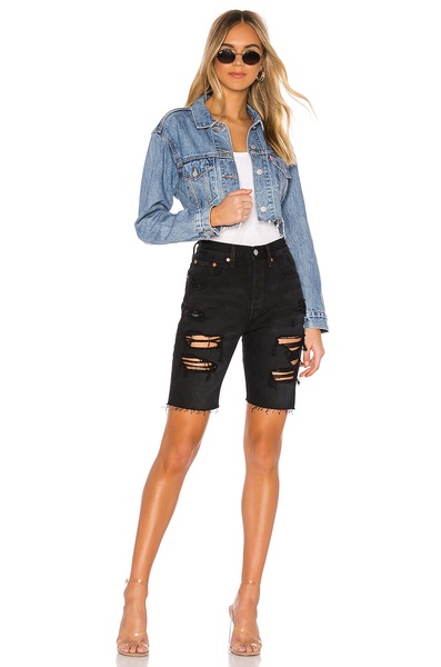 Cut Off Crop Trucker