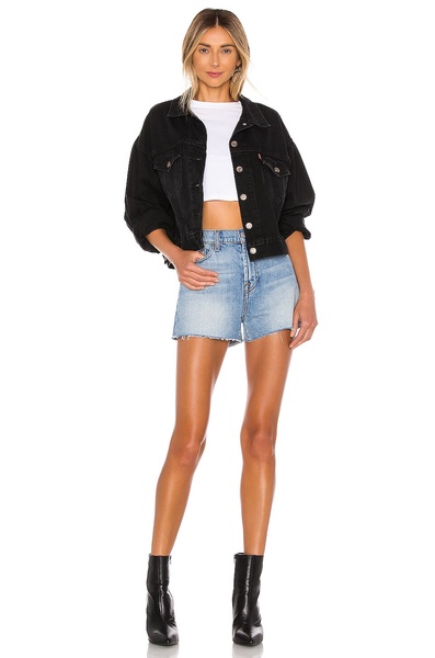 PLEAT SLEEVE denim jacket