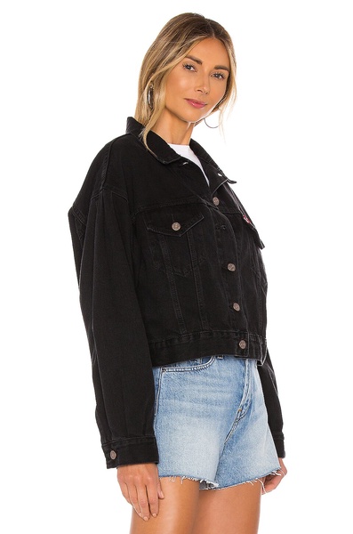 PLEAT SLEEVE denim jacket