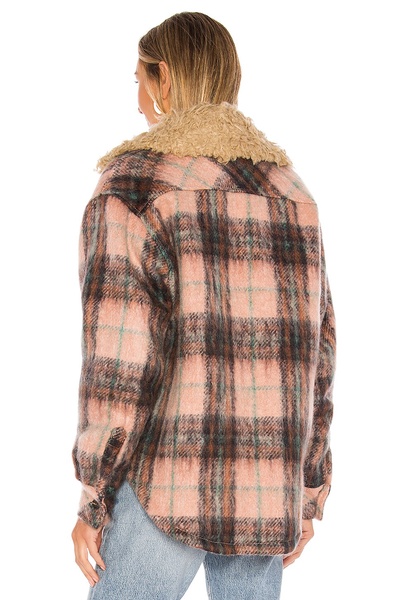 Faux Fur Collar Workwear Jacket