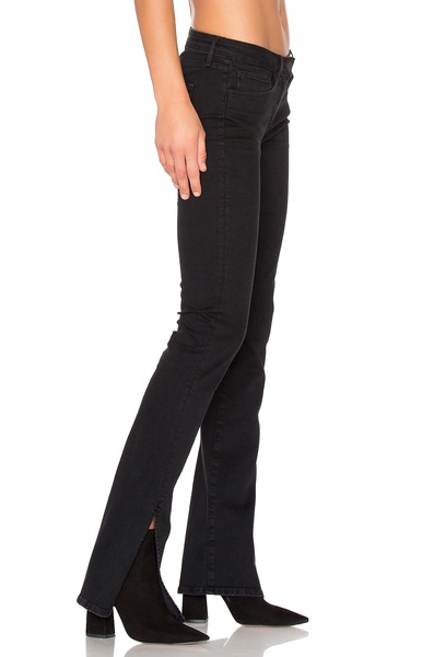 slit denim flared pants