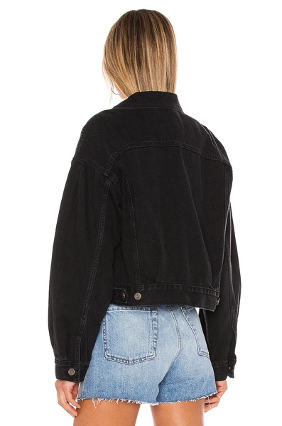 PLEAT SLEEVE denim jacket