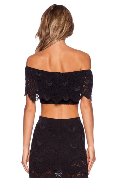 SPANISH lace cropped top