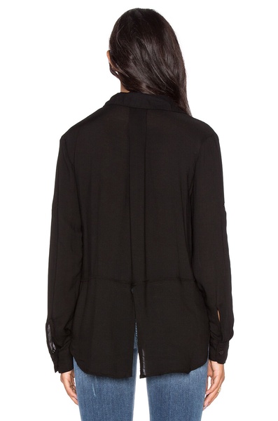 button-down shirt with back slit