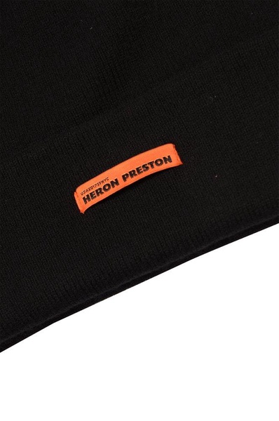 Heron Preston Logo-Tag Ribbed-Knit Beanie