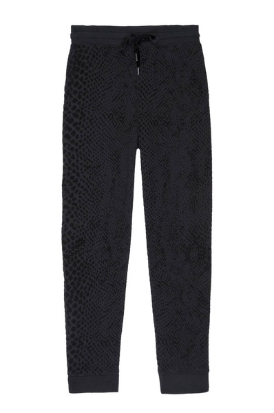 womens oakland flocked sweatpants in black cobra