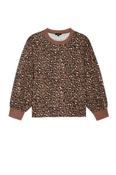 womens reeves sweater in mountion leopard