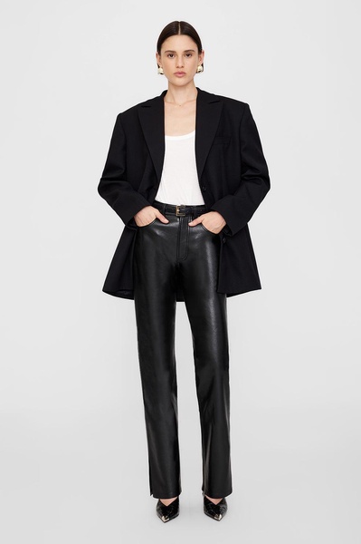 Roy Pant - Black Recycled Leather