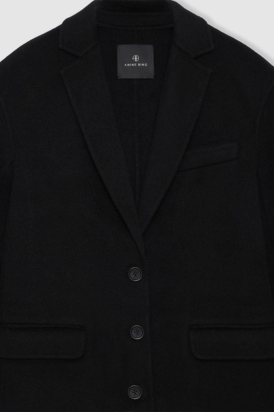 Quinn Coat - Black Cashmere Blend