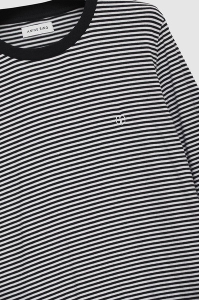 Rylan Tee - Black And White Stripe