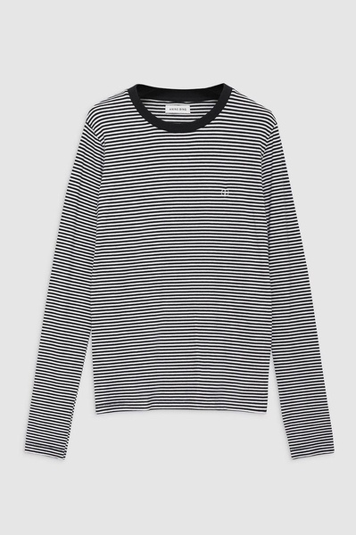 Rylan Tee - Black And White Stripe