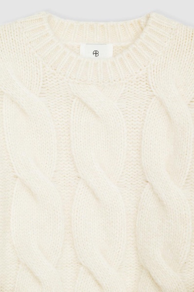 Brittany Sweater - Ivory Cable Stitch