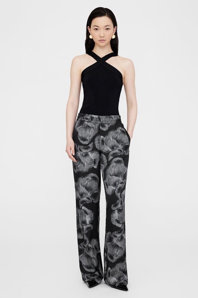 Soto Pant - Black Mushroom Print