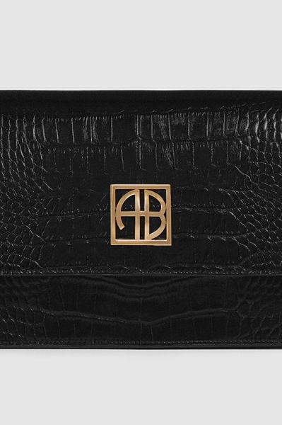 Elly Shoulder Bag - Black Embossed