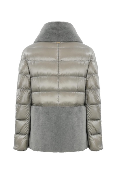 Down Jacket With Ecological Fur