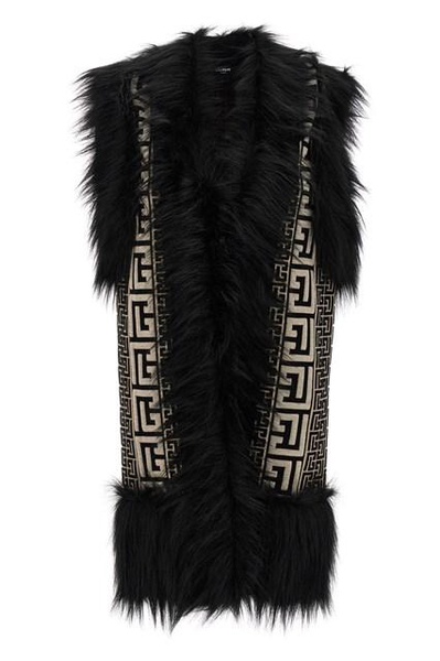 Balmain Monogram Patterned Long Knit Vest