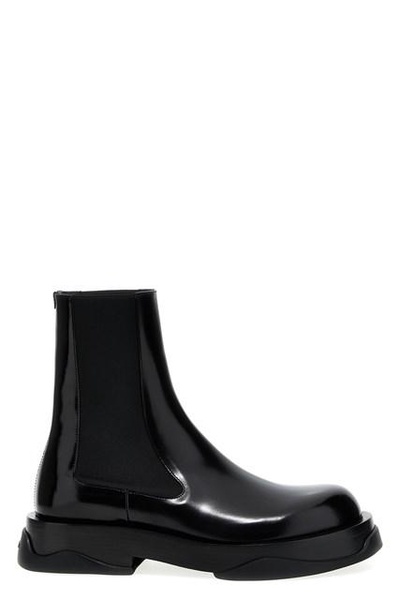 Jil Sander Logo Debossed Ankle Boots