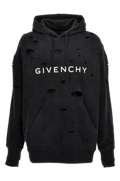 GIVENCHY Archetype hoodie with destroyed effect