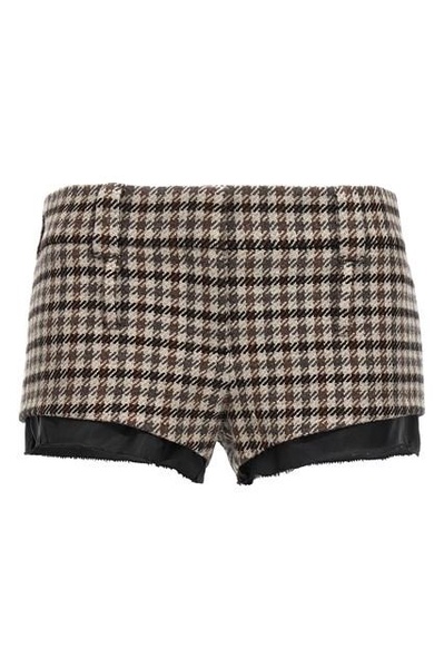 Miu Miu Women Check Shorts