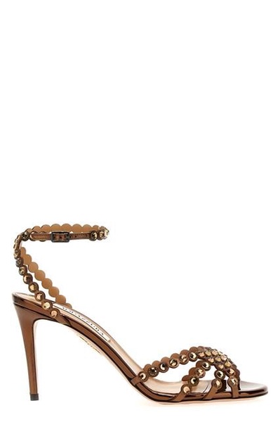 Aquazzura Tequila Embellished Open Toe Sandals