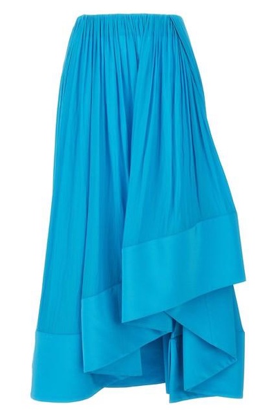 Asymmetrical Midi Skirt Skirts Light Blue