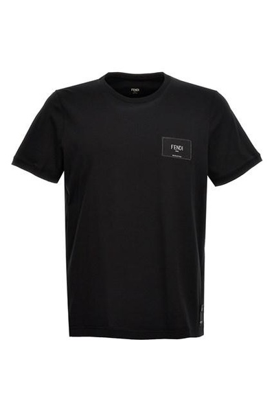 Fendi Men Logo Patch T-Shirt