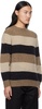 Multicolor Crew Stripe Shaggy Sweater